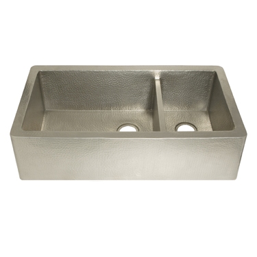 Native Trails Kitchen Sinks - Copper - Farmhouse Duet Pro CPK574 - Brushed Nickel Native Trails Kitchen Sinks - Copper - Farmhouse Duet Pro CPK574 - Brushed Nickel
